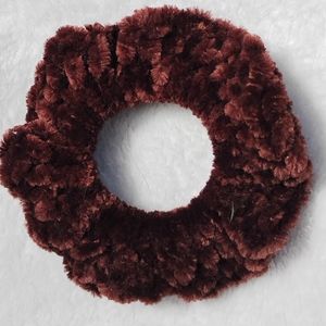 Crochet Scrunchie - Dark Brown